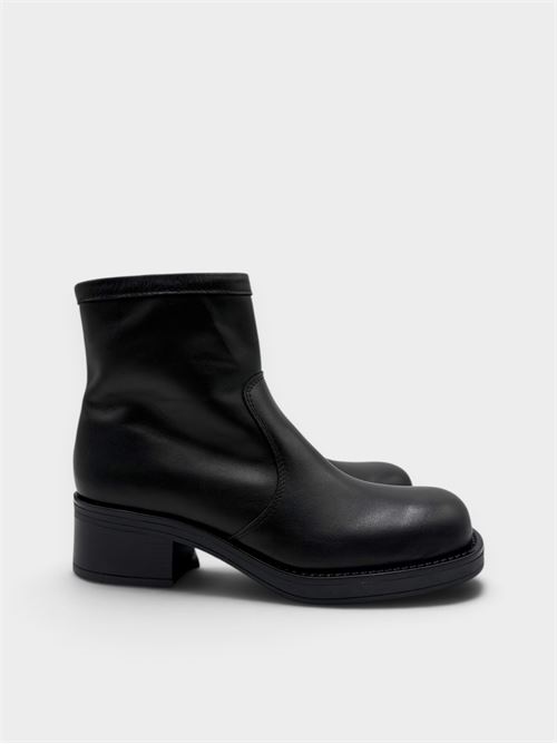 Stivaletto nero in pelle con tacco basso IL LACCIO | 5438VITELO NERO